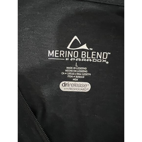 Paradox Merino Blend 1/4 Zip Dri-Release freshguard Black L Sweatshirt contrast - Picture 4 of 7